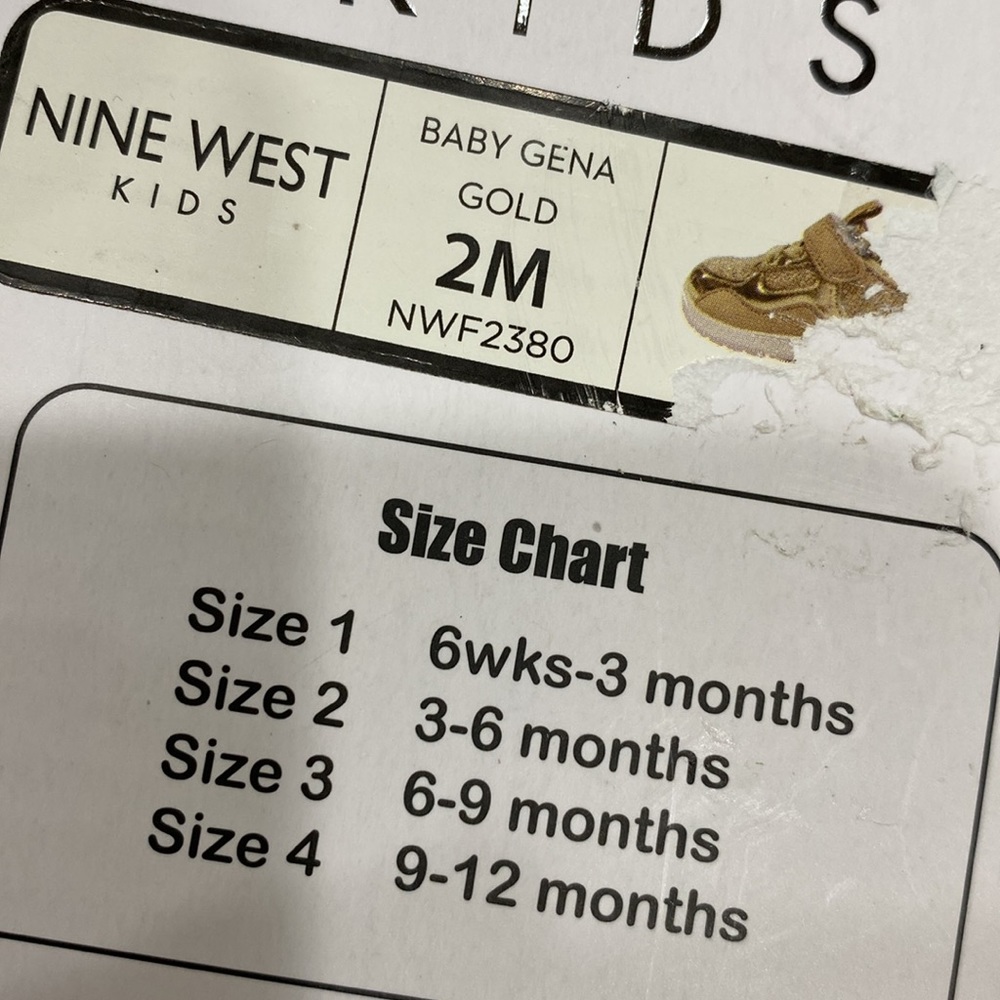 NWT.  Nine West, size 2, baby shoes. - Picture 4 of 10